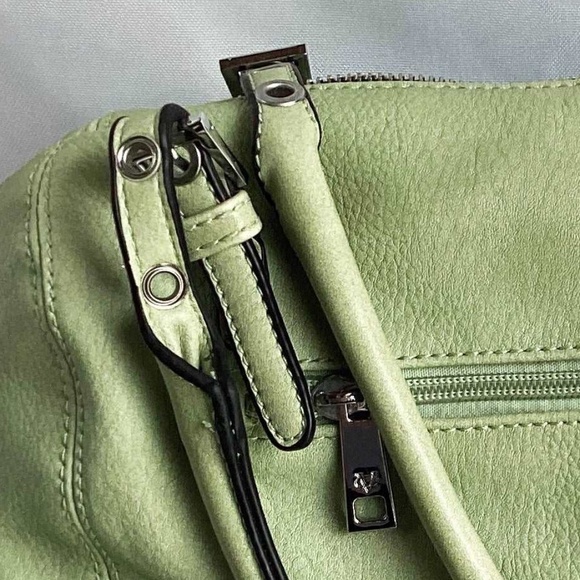 Green with Silver Purse with Double Handles - Picture 2 of 3